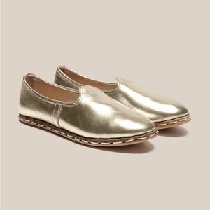 Sabah Sante Metallic Gold Women's Flats